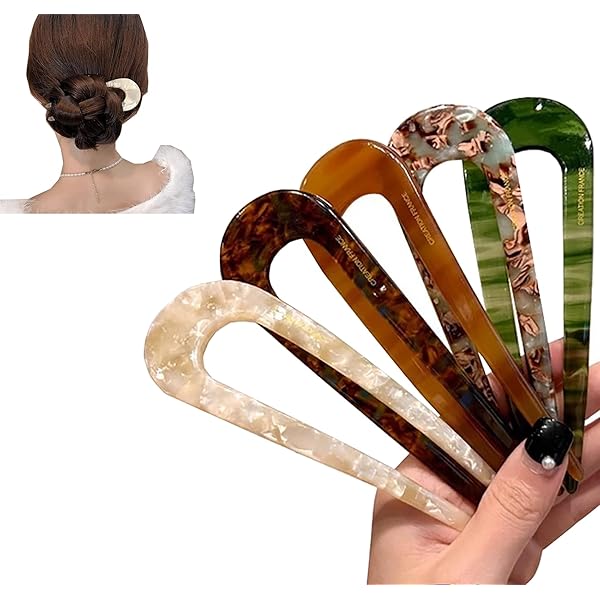 ゆっこ様髪飾。ご確認用です。 Amazon.co.jp: LeTradeJP かんざしU字型 簪 べっ甲柄 セット U